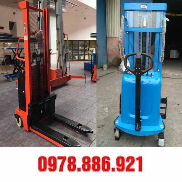Xe nâng bán tự động tại Hải Phòng