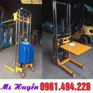 Xe nâng bán tự động mini tại tiền giang
