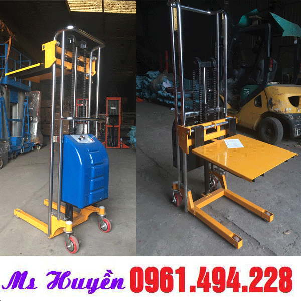 Xe nâng bán tự động mini tại tiền giang